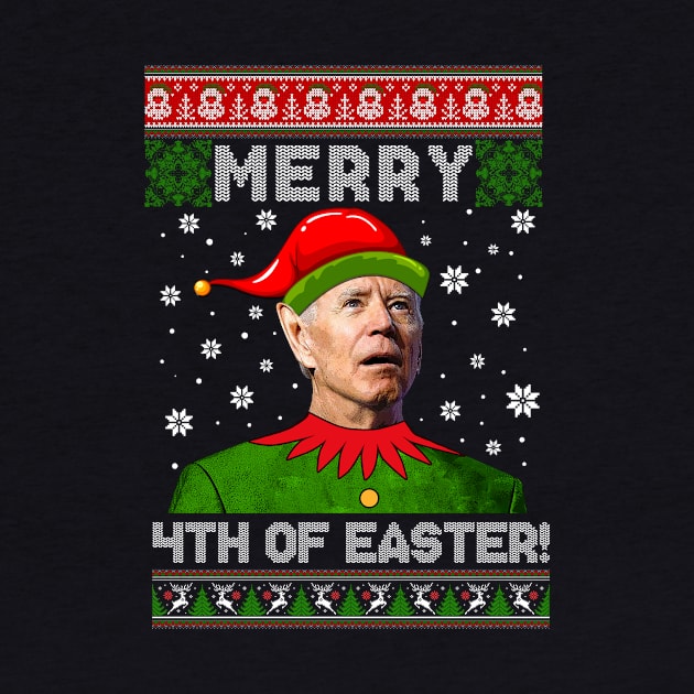 Merry 4th Of Easter Ugly Sweater Joe Biden Christmas by petemphasis